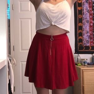 Red Charolette Russe Skirt